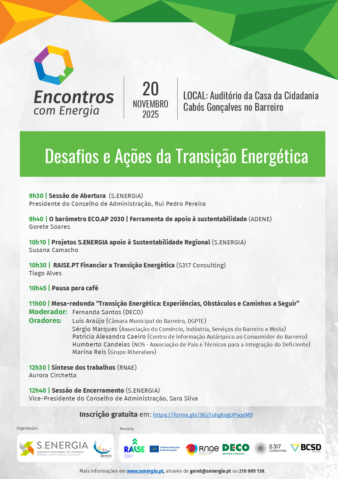 Programa do evento